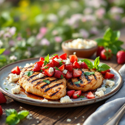 Grilled Chicken with Strawberry Basil Glaze