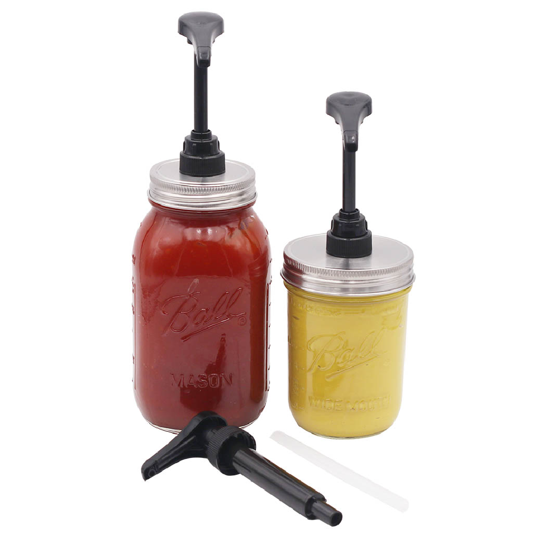 Mason Jar Lifestyle - Food Grade Dispenser Pump for Mason Jars: Stainless steel lid / Wide mouth