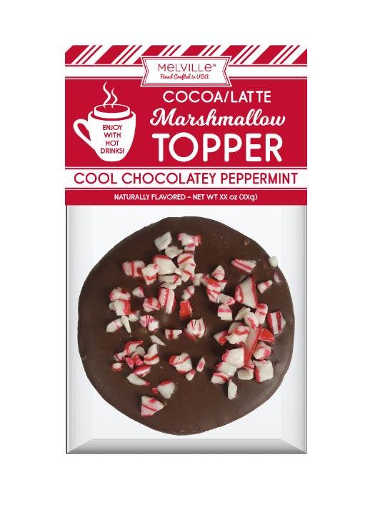 Dark Chocolatey-Coated Marshmallow Toppers with Peppermint