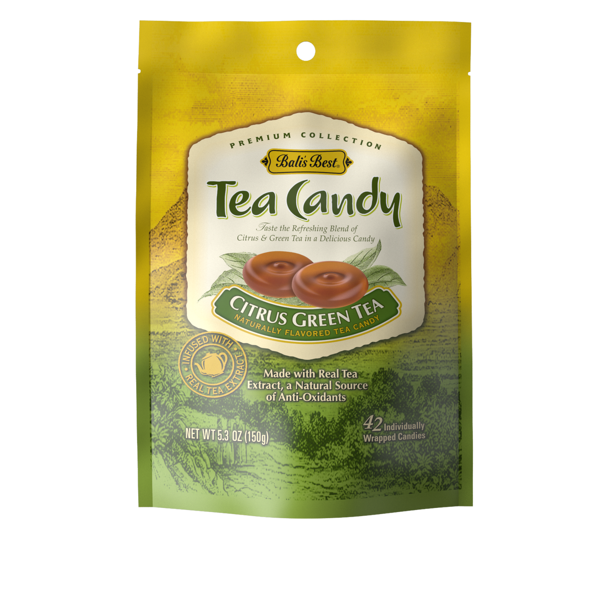 Bali's Best Citrus Green Tea Candy, 5.3oz Bag