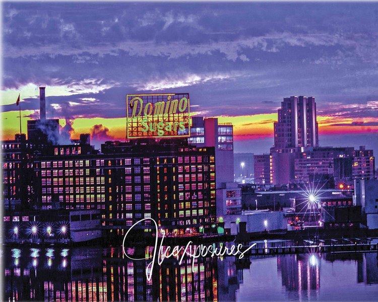 Jeff Cohen 16x20 Unframed Prints Domino Sugars (Purple)