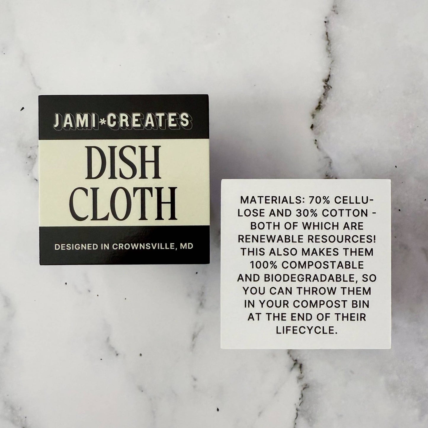 Jami Creates - Maryland Flower Flag Crab Patterned Swedish Dish Cloth