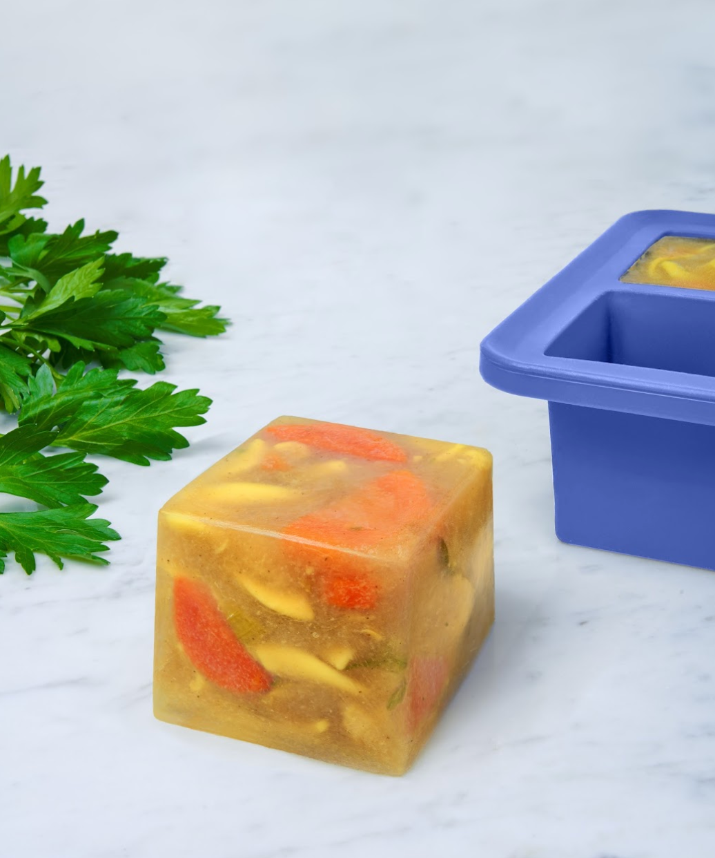 W&P - Cup Cube Silicone Food Storage Meal Prep: Charcoal / 6 Cube