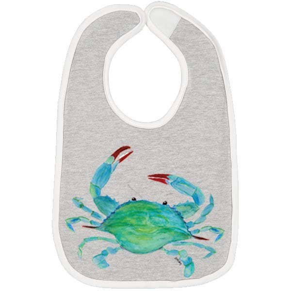 Clawdia Crab Toddler Bib- 3 Color Options: White