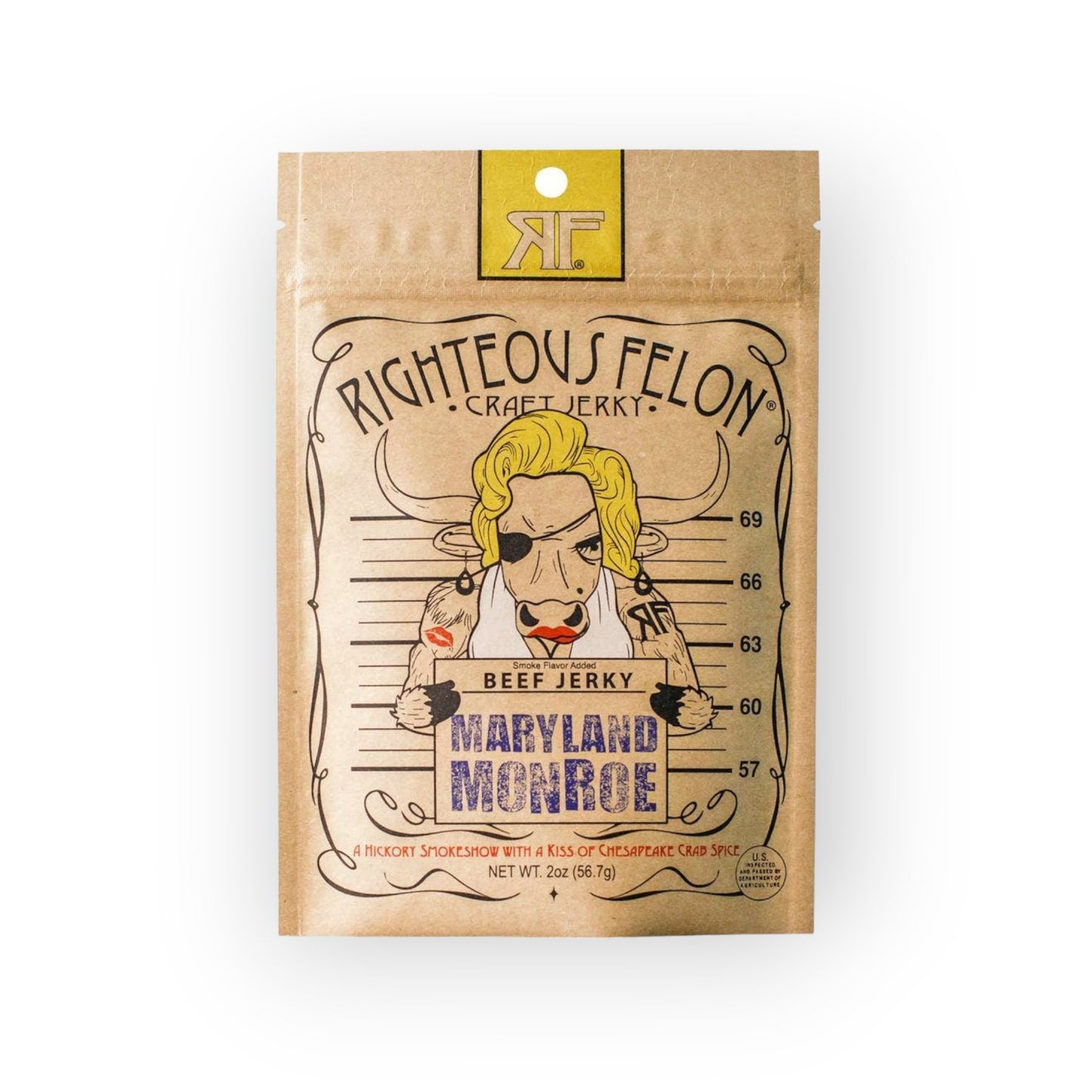 Righteous Felon Craft Jerky - Maryland Monroe Beef Jerky