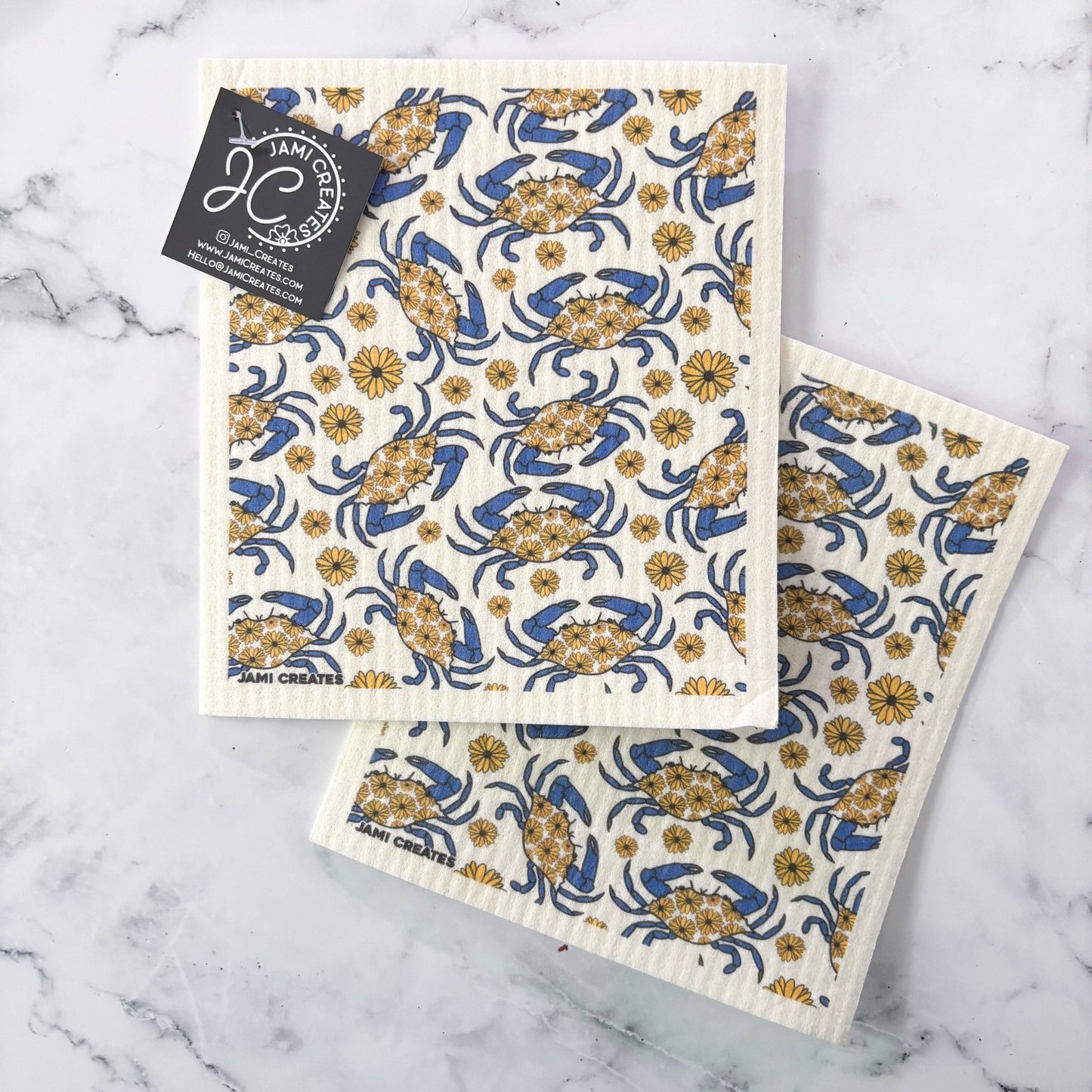 Jami Creates - Maryland Blue Crab Swedish Dish Cloth