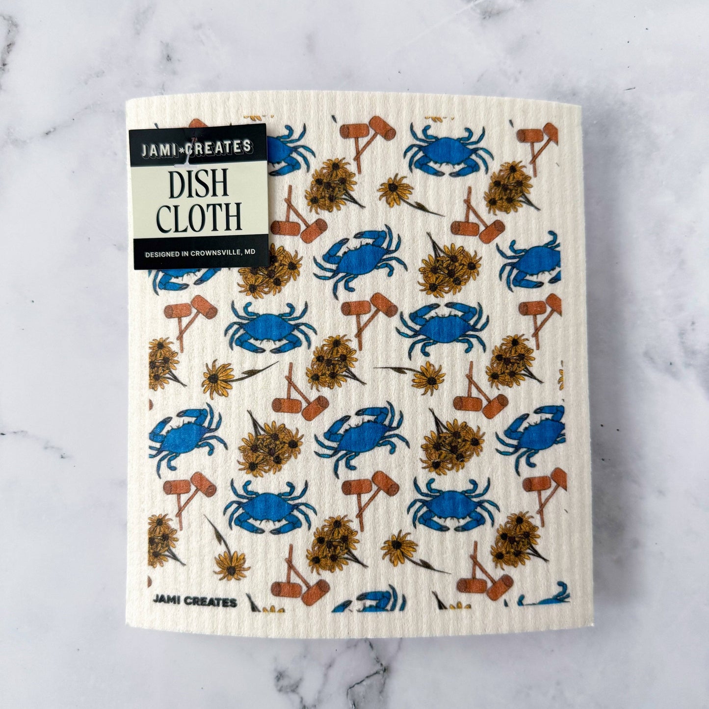 Jami Creates - Maryland Seasoning Patterned Swedish Dish Cloth