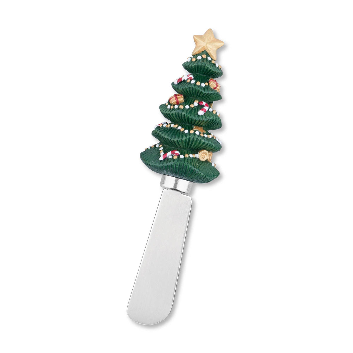 Holiday Tree Polyresin Cheese Spreader