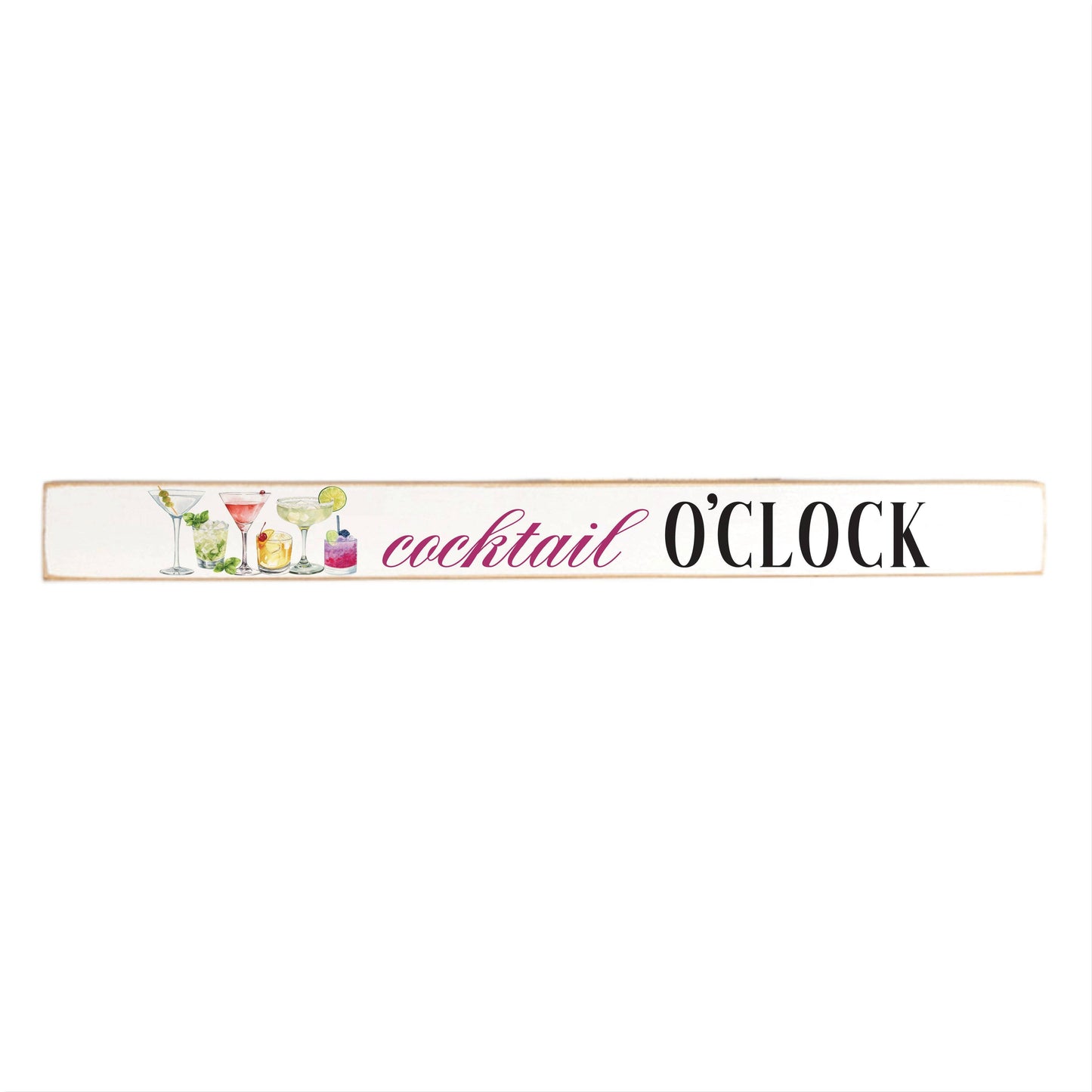 Cocktail OClock Skinny Sign