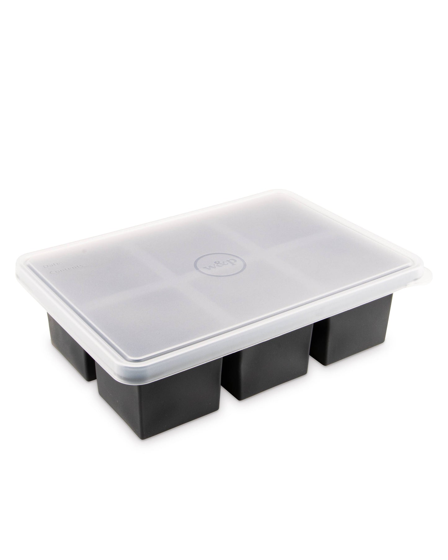 W&P - Cup Cube Silicone Food Storage Meal Prep: Charcoal / 6 Cube