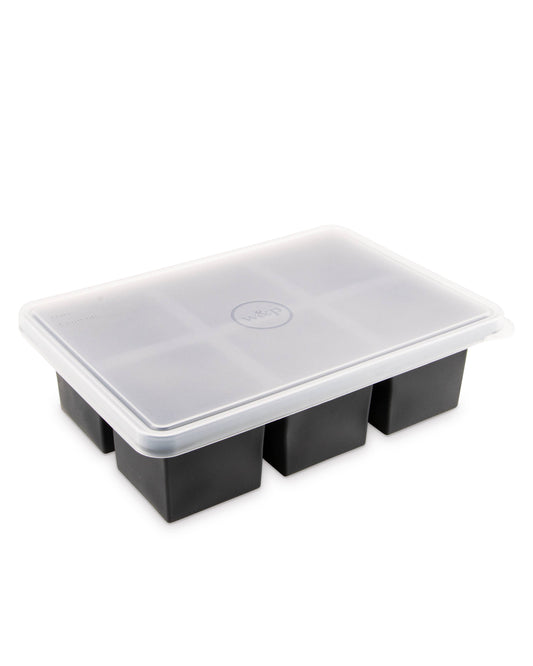 W&P - Cup Cube Silicone Food Storage Meal Prep: Charcoal / 6 Cube
