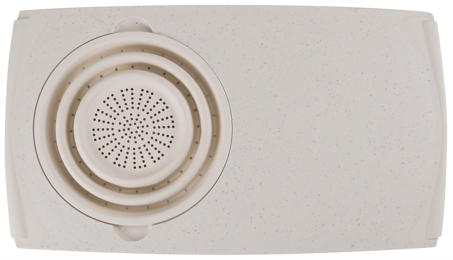 Dexas - Over The Sink Strainer Board: Bone with PlolyFlax / 11.5"x20"