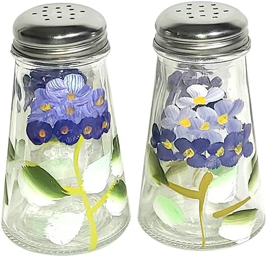 Hydrangea Salt and Pepper Shaker Set – Hand-Painted Floral Kitchen Décor