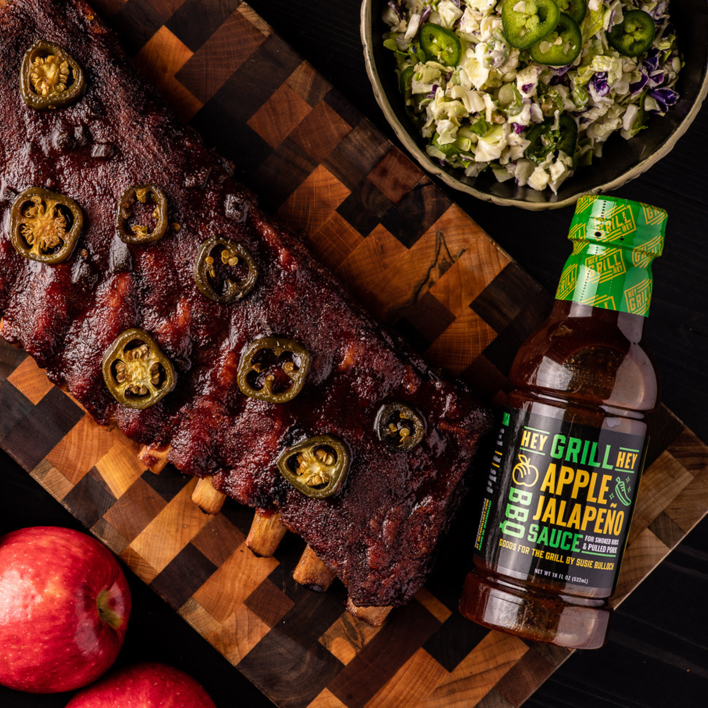 Hey Grill Hey - Apple Jalapeño BBQ Sauce: 16oz