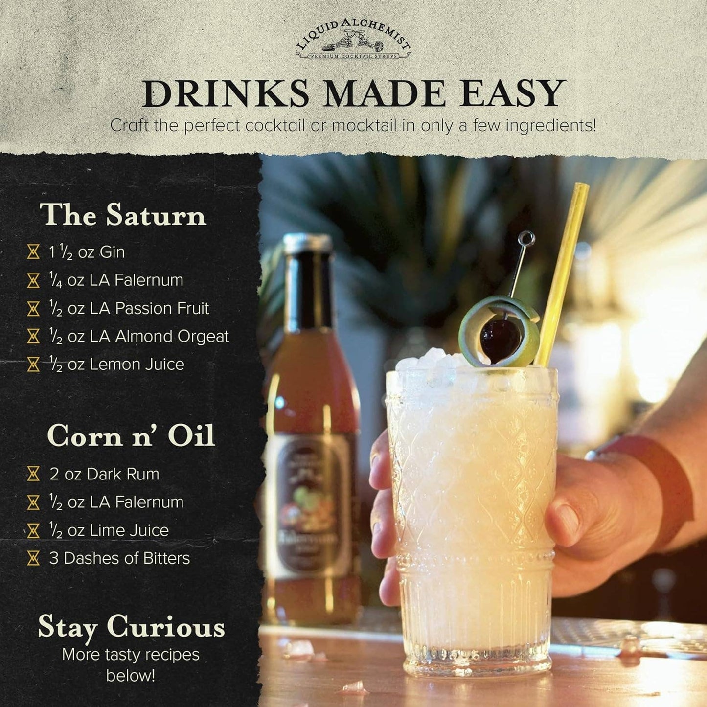 Liquid Alchemist Syrups - Falernum Cocktail Syrup 375ml