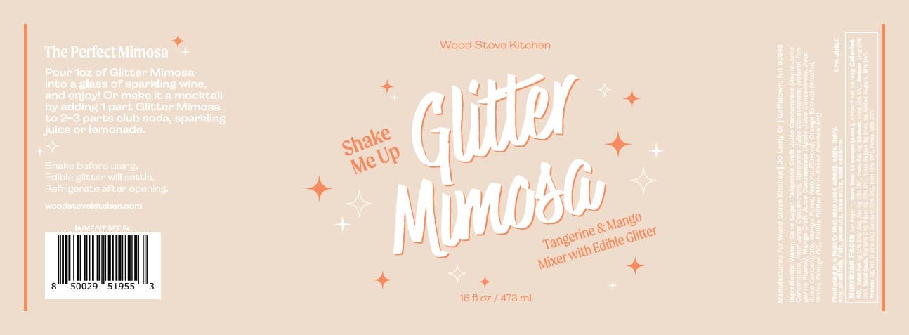 Wood Stove Kitchen - Glitter Mimosa Mixer, 16 fl oz