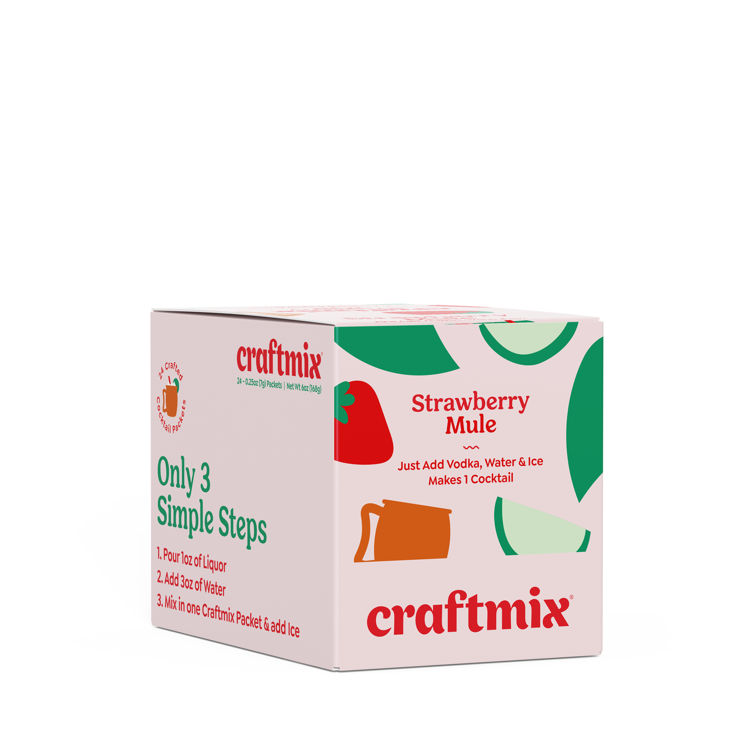 Craftmix | Strawberry Mule Cocktail / Mocktail Mixer - Individuals