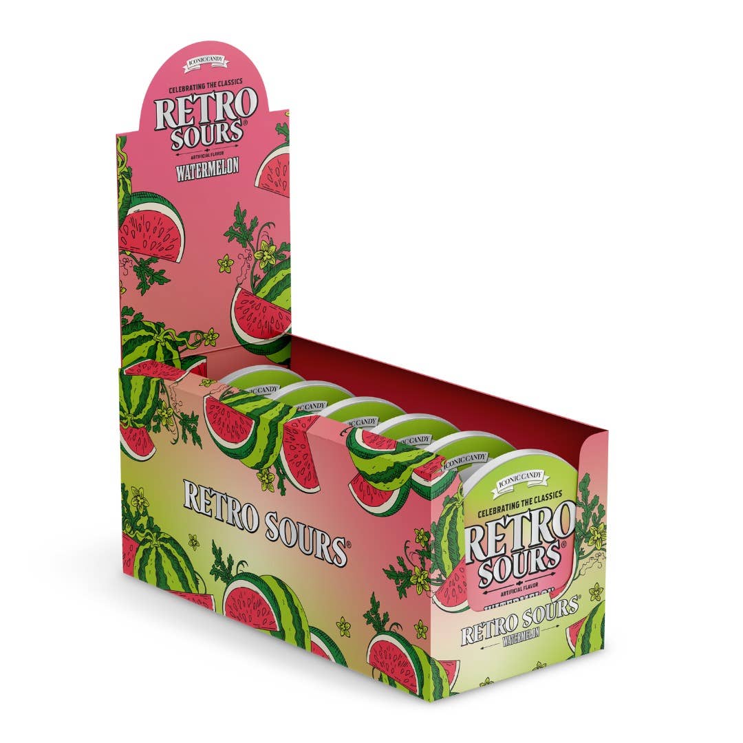 Retro Sours Watermelon Hard Candy 2.12 oz