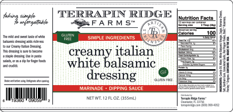 Terrapin Ridge Farms - Creamy Italian White Balsamic Dressing