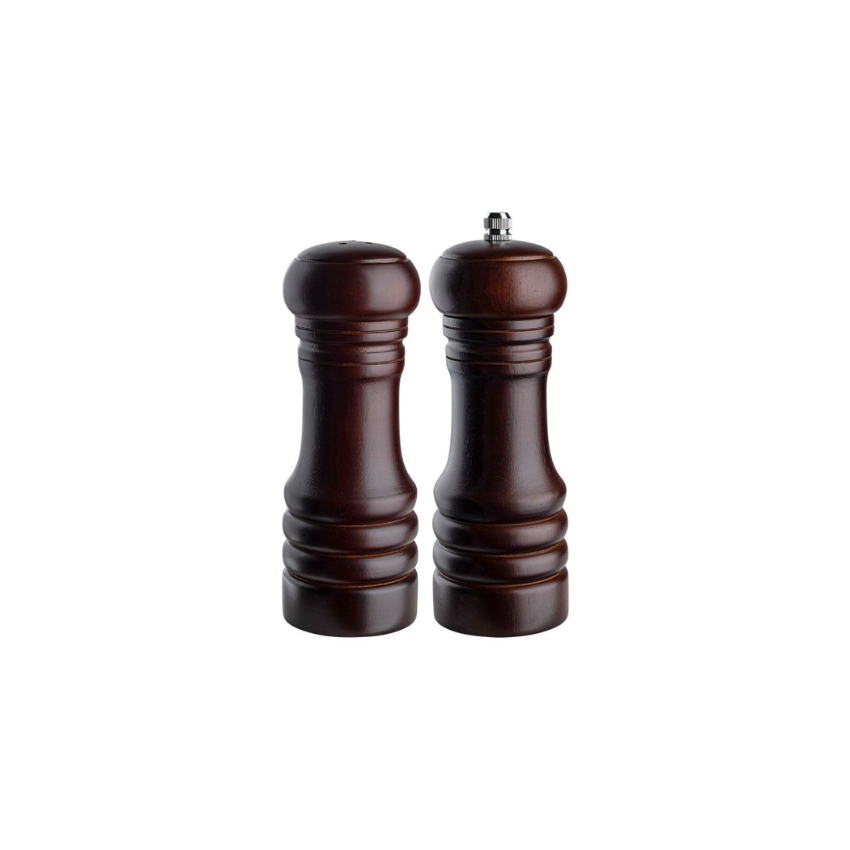 Salt & Pepper Set Espresso The Seasoned Olive