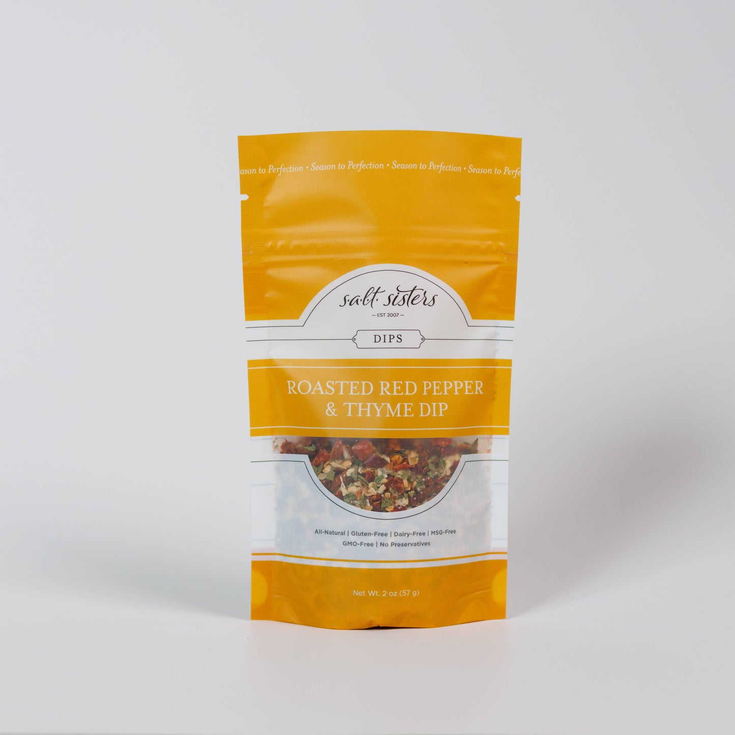 s.a.l.t. sisters (salt sisters) - Dip Mix - Roasted Red Pepper & Thyme - Packaged Weights: 2 oz