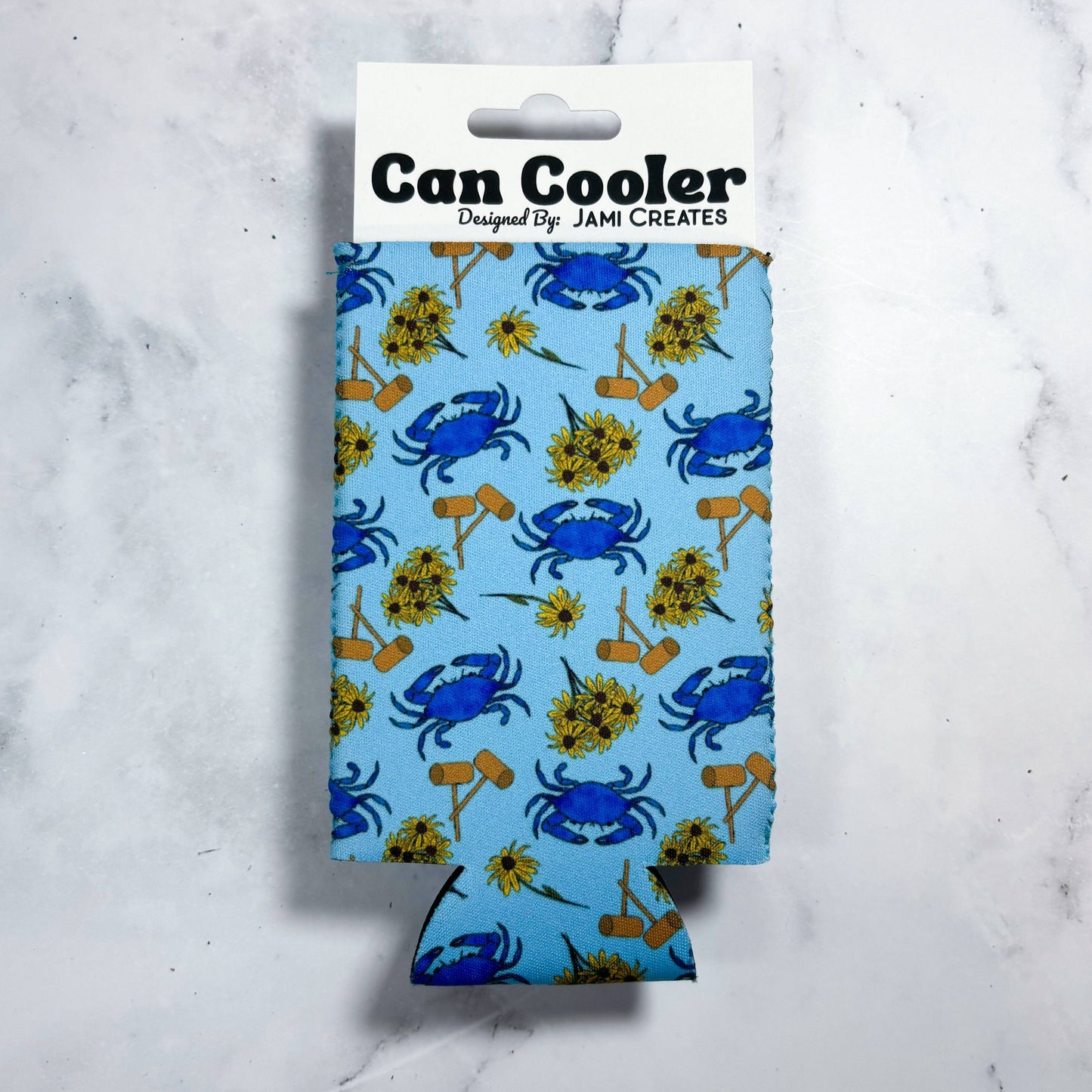 Jami Creates - Maryland Crab Feast Skinny Can Cooler Koozie