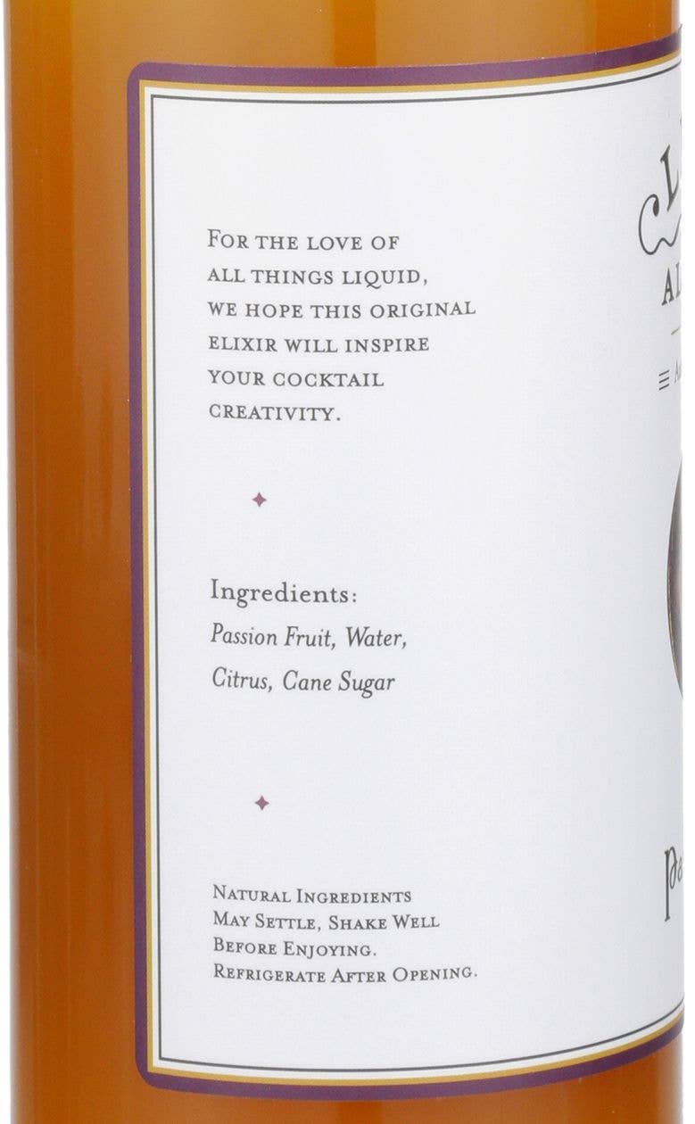 Liquid Alchemist Syrups - Passion Fruit Cocktail Syrup: 150ml