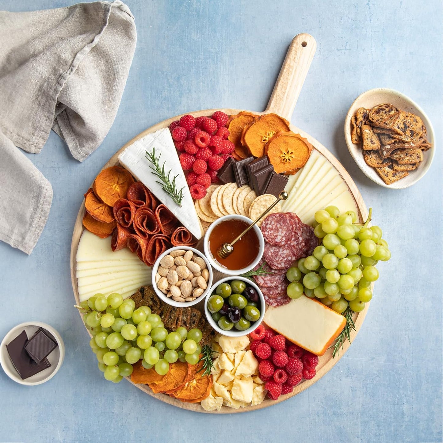 Meg Quinn Cheese Map Board - Round Board with Handle
