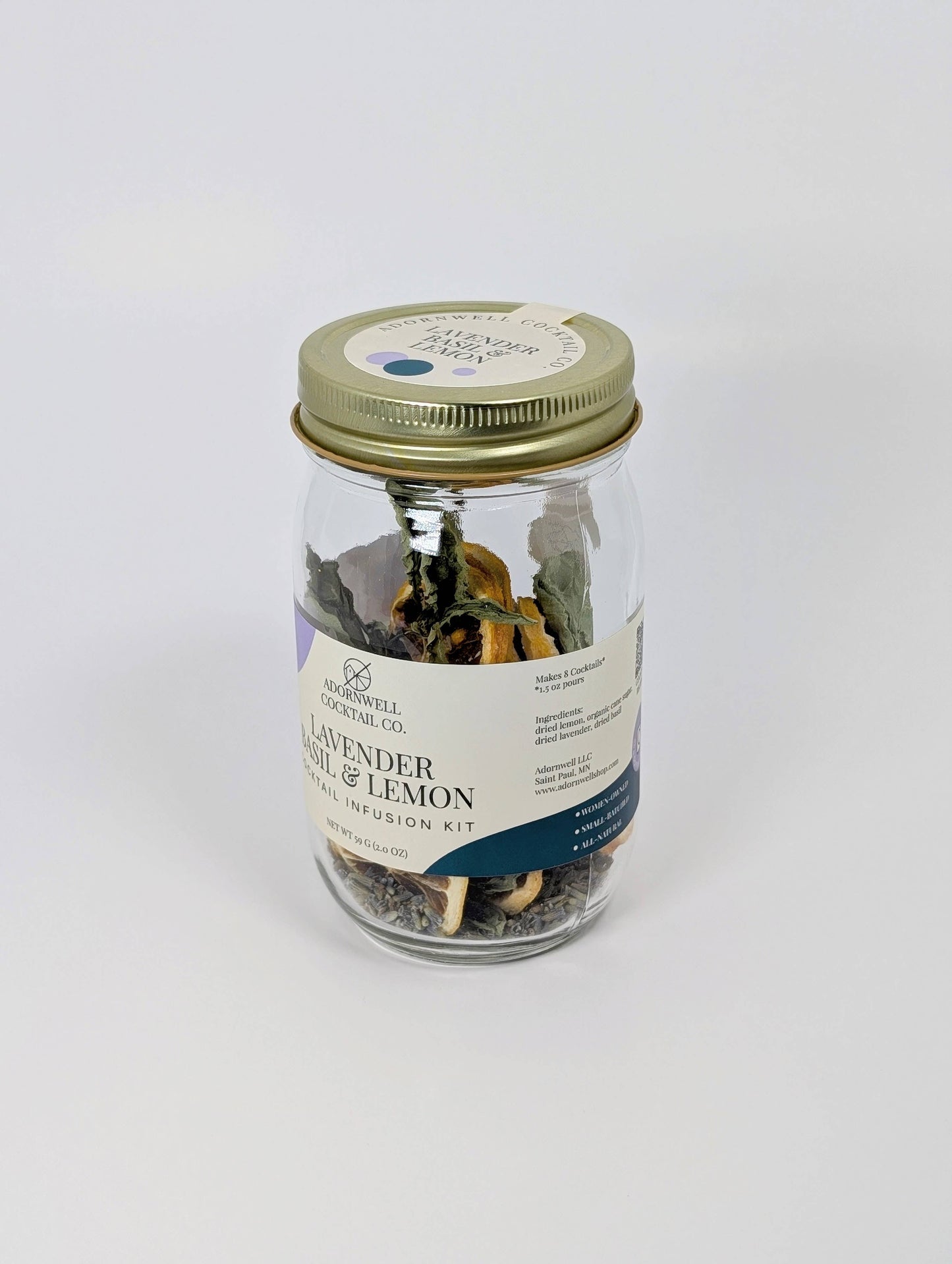 Adornwell Cocktail Co. - Lavender Basil & Lemon Cocktail Infusion Kit