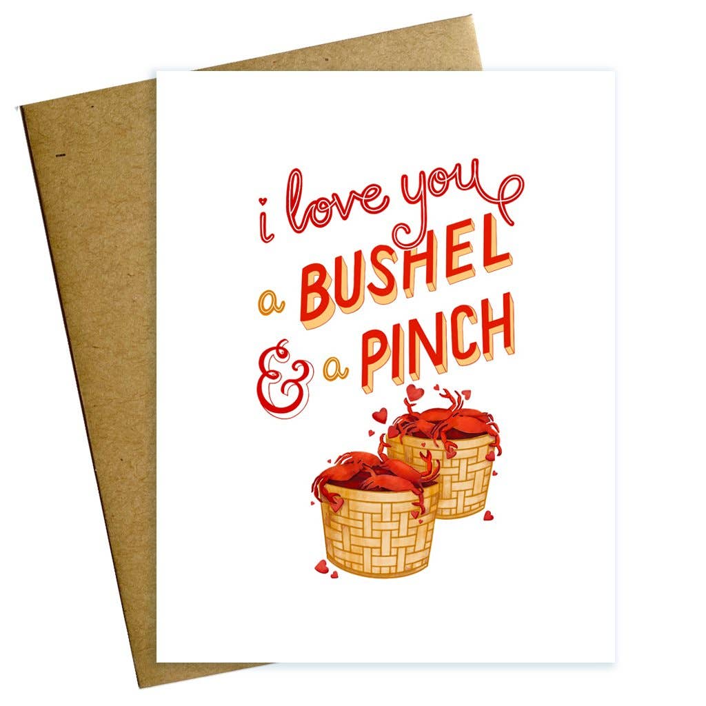 Maggie Moore Studio - I Love You Bushel & Pinch Crab Valentine Card
