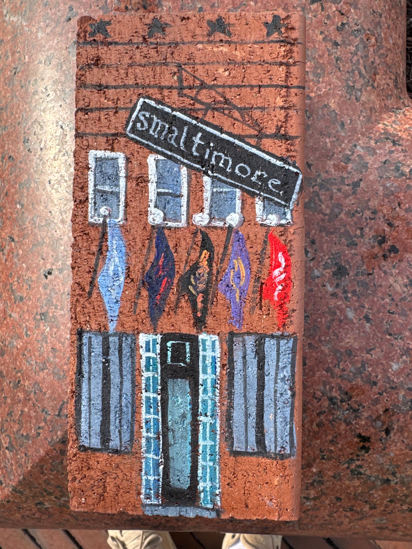 Linda Amtmann Hand Painted Brick - Smaltimore