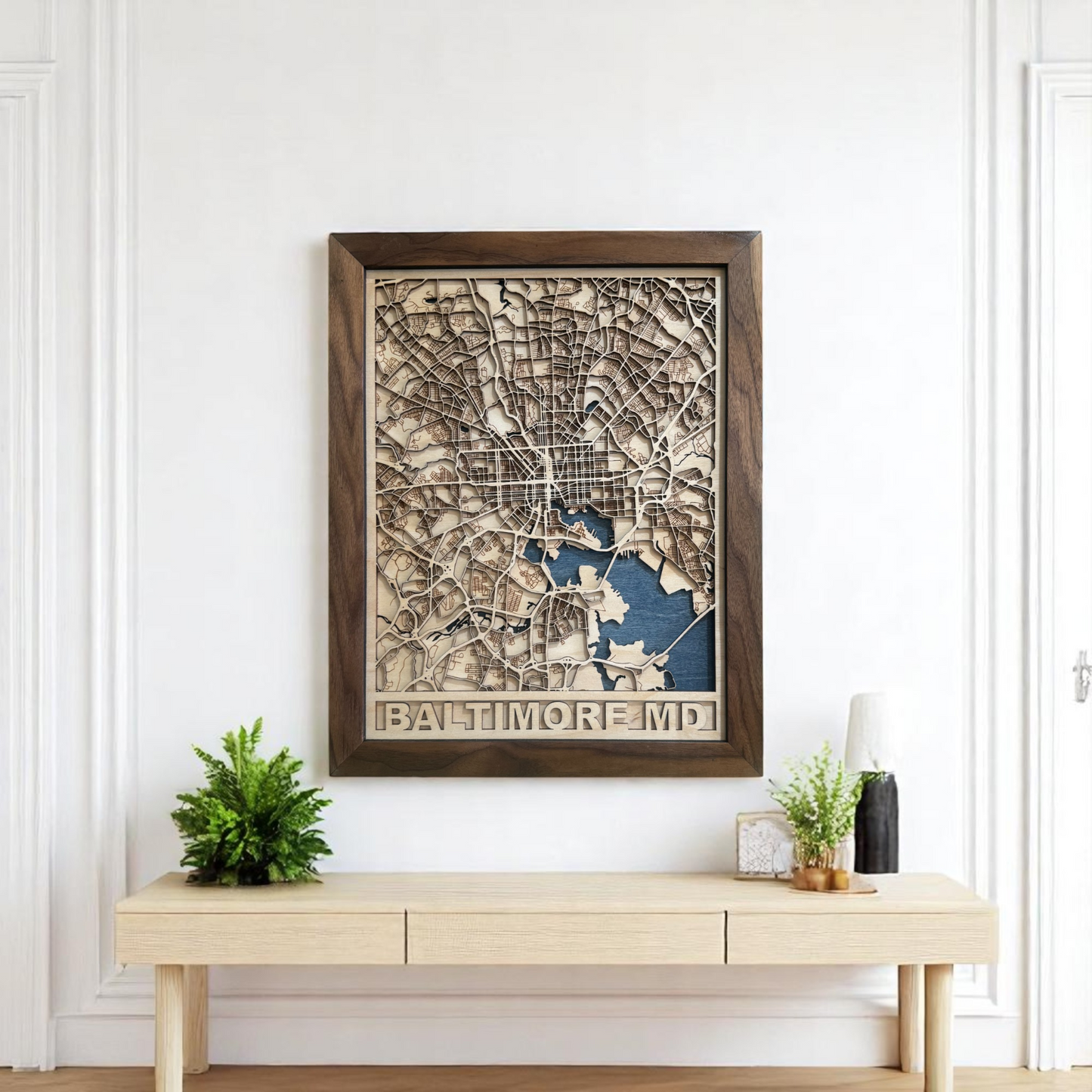 Leroy 12x16 Frame Map- Baltimore