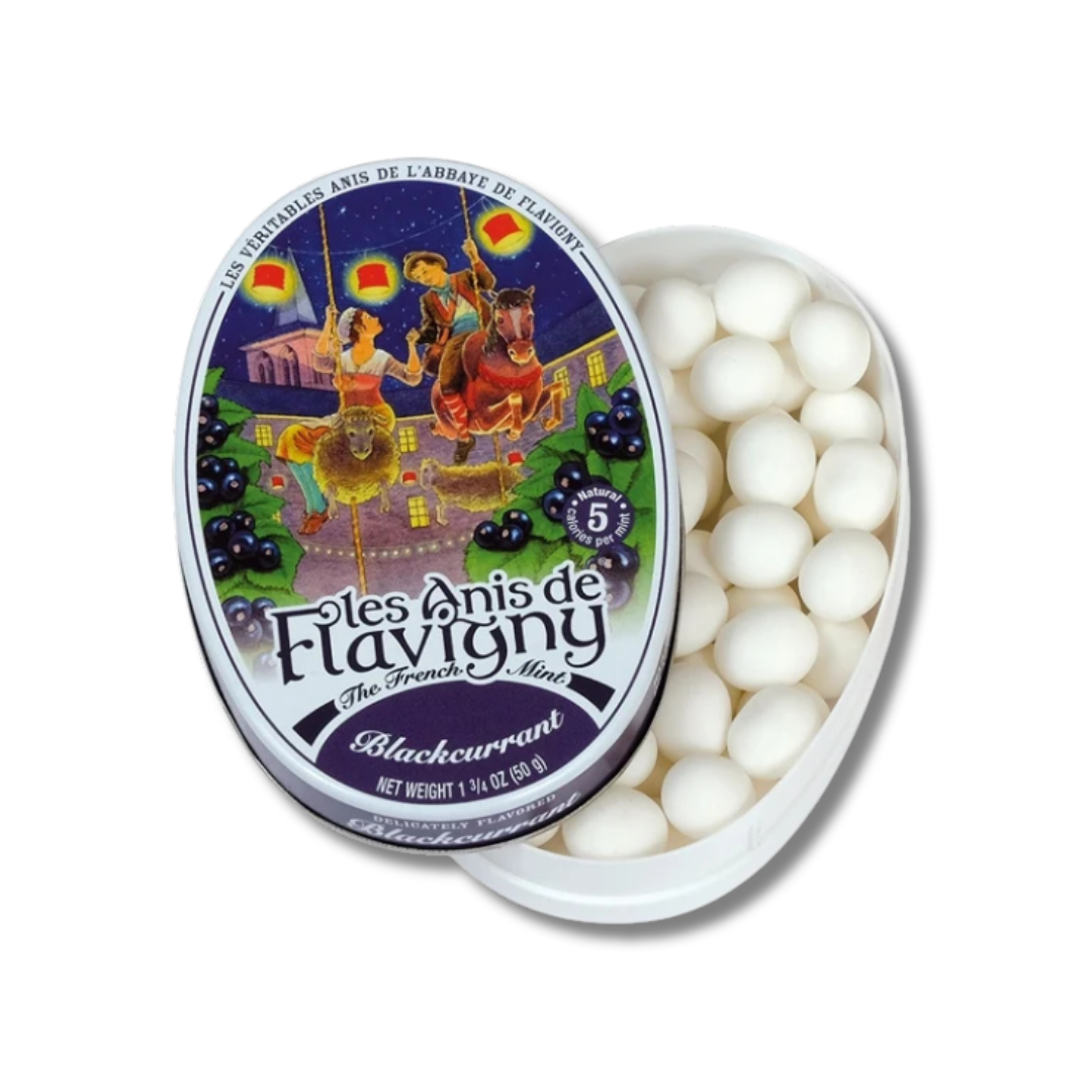 Les Anis de Flavigny All Natural Blackcurrant Mints 1.8oz