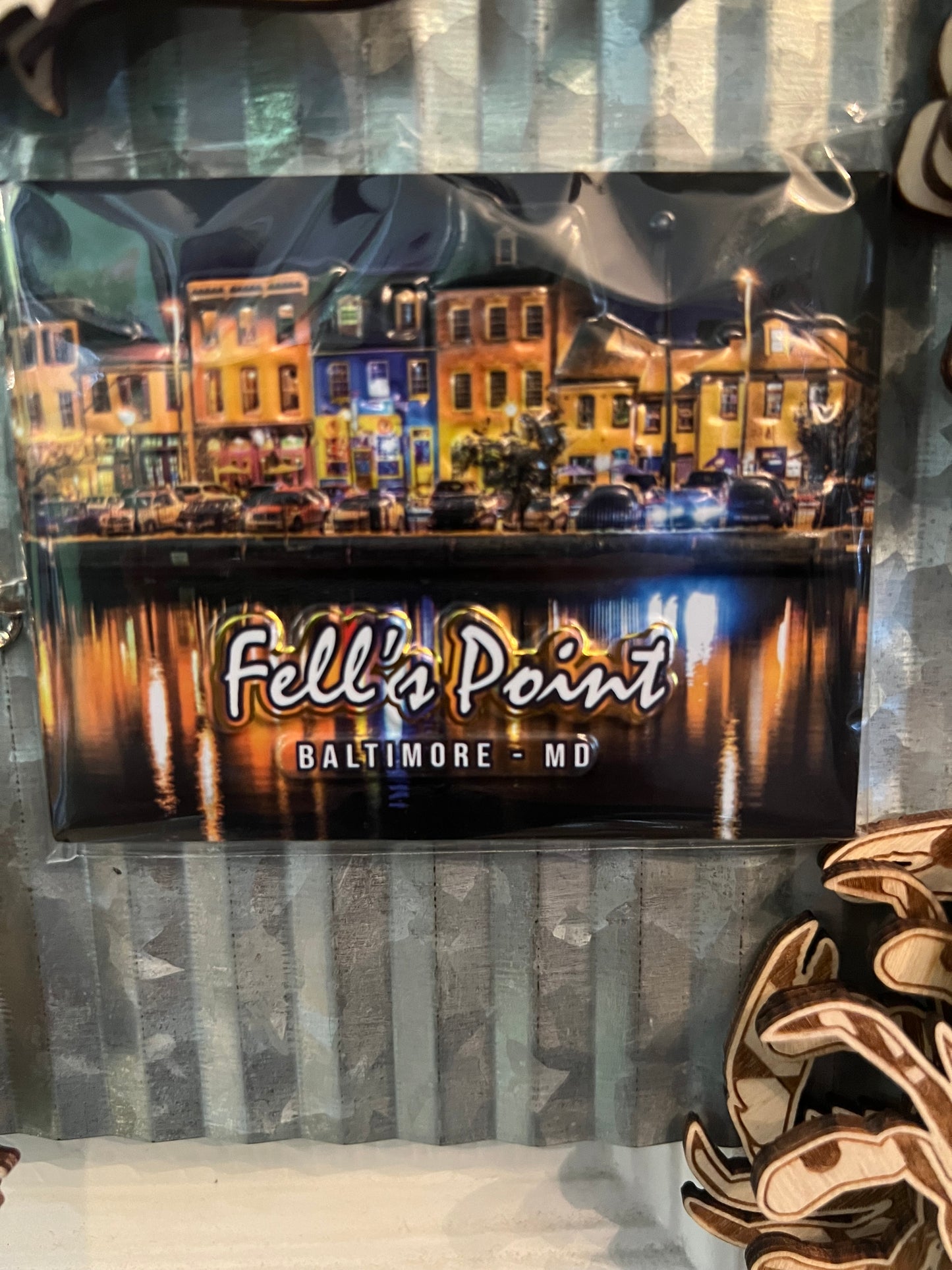 Fell's Point Night Scene Magnet