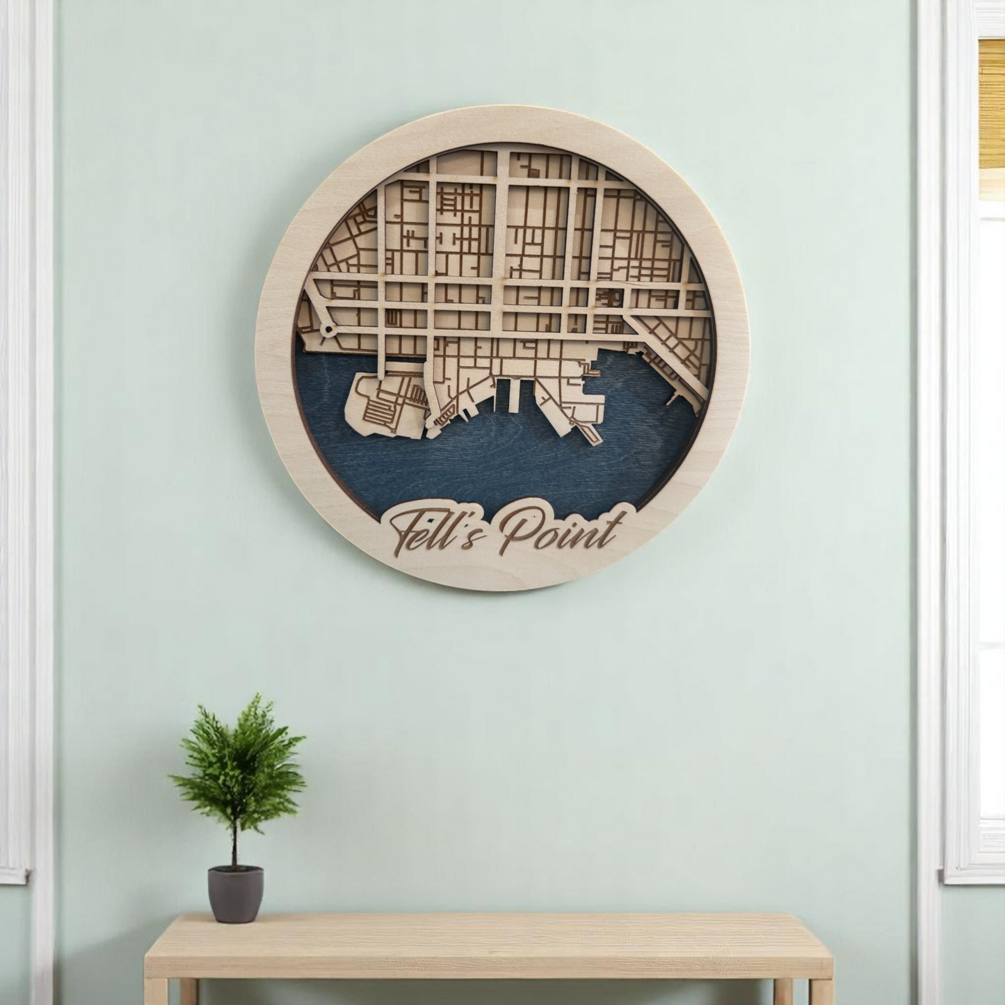 Large 3D Round Map- Fell's Point