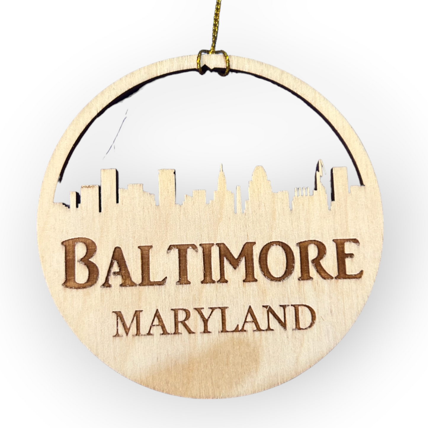 Leroy Christmas Ornaments Baltimore Skyline