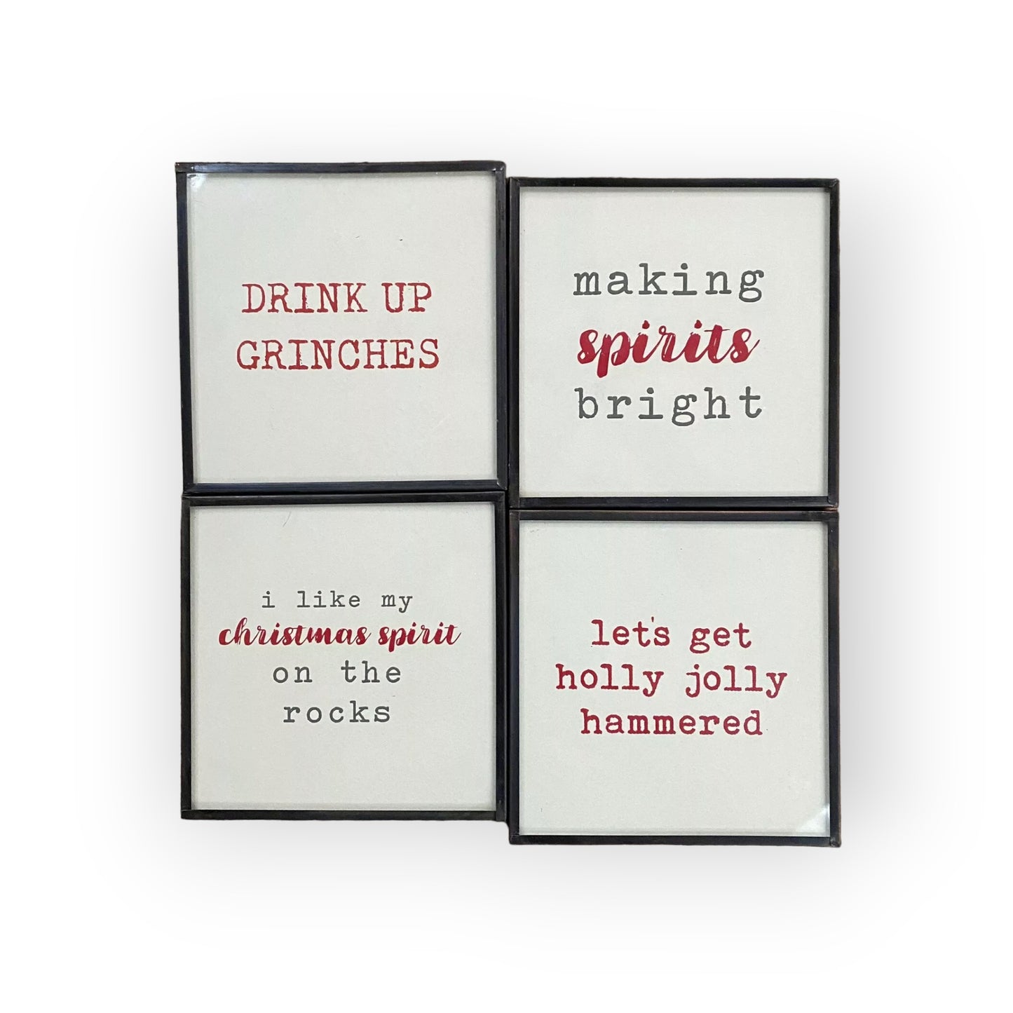 Mud Pie - Holiday Glass Coasters