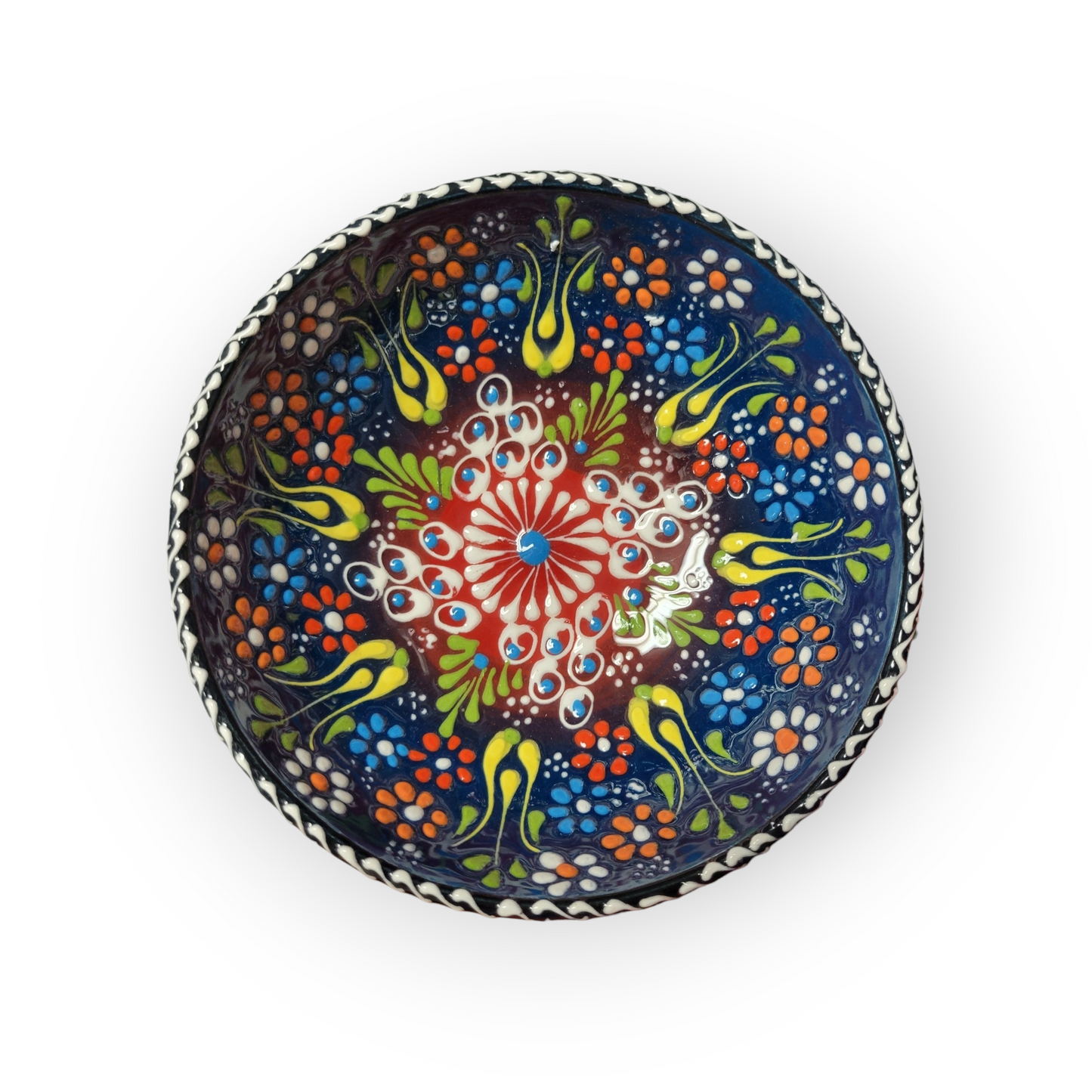 6" Round Embossed Ceramic Bowl