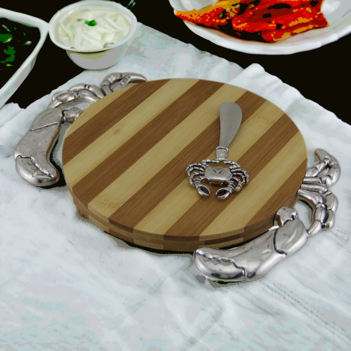 Chesapeake Bay Crab Cutting Board w/ Spreader