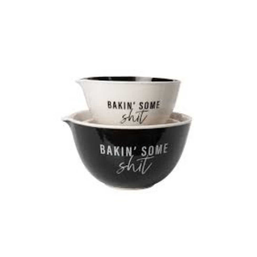 Bakin' Some Shit Mixing Bowls 2/set