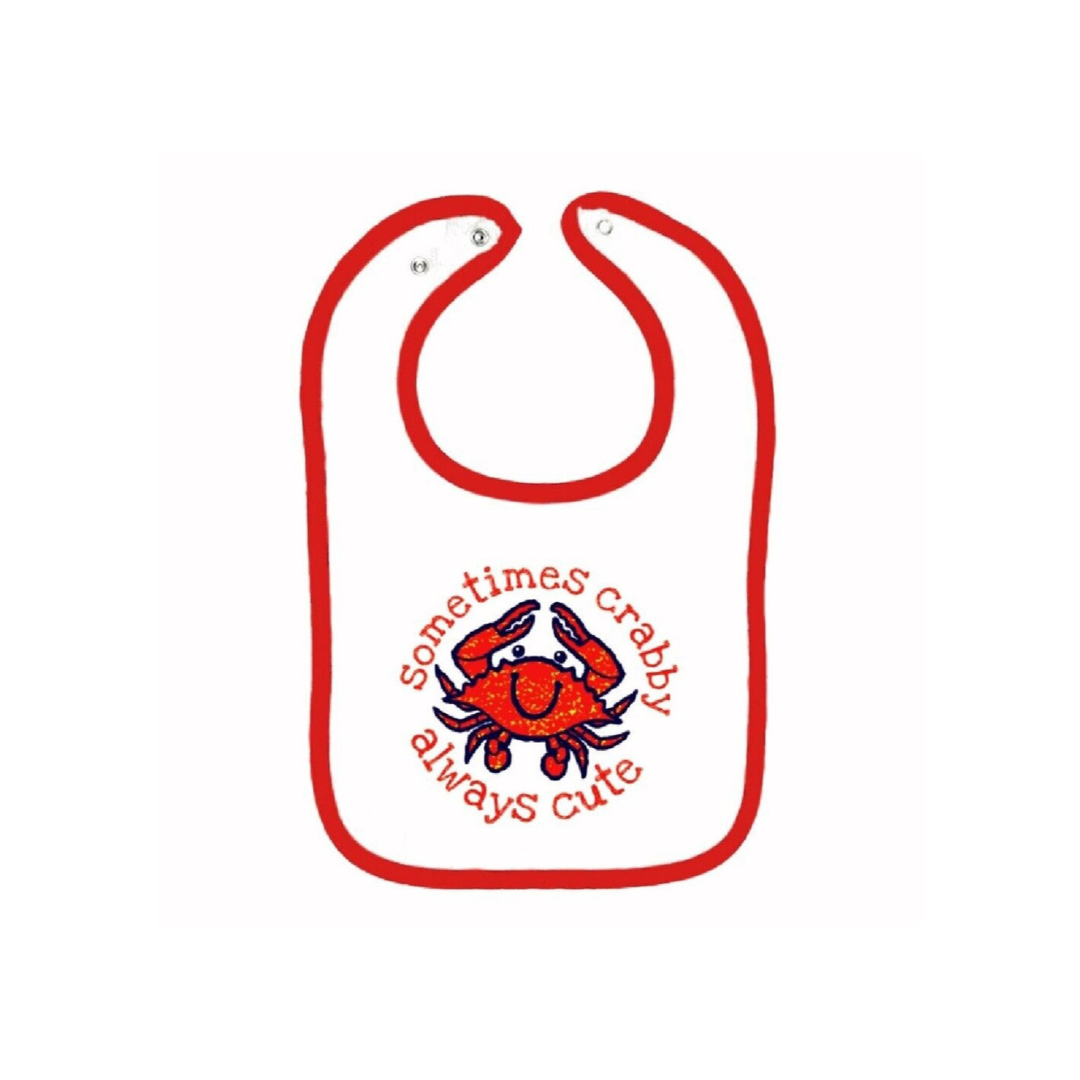 Sometimes Crabby Always Cute Bib