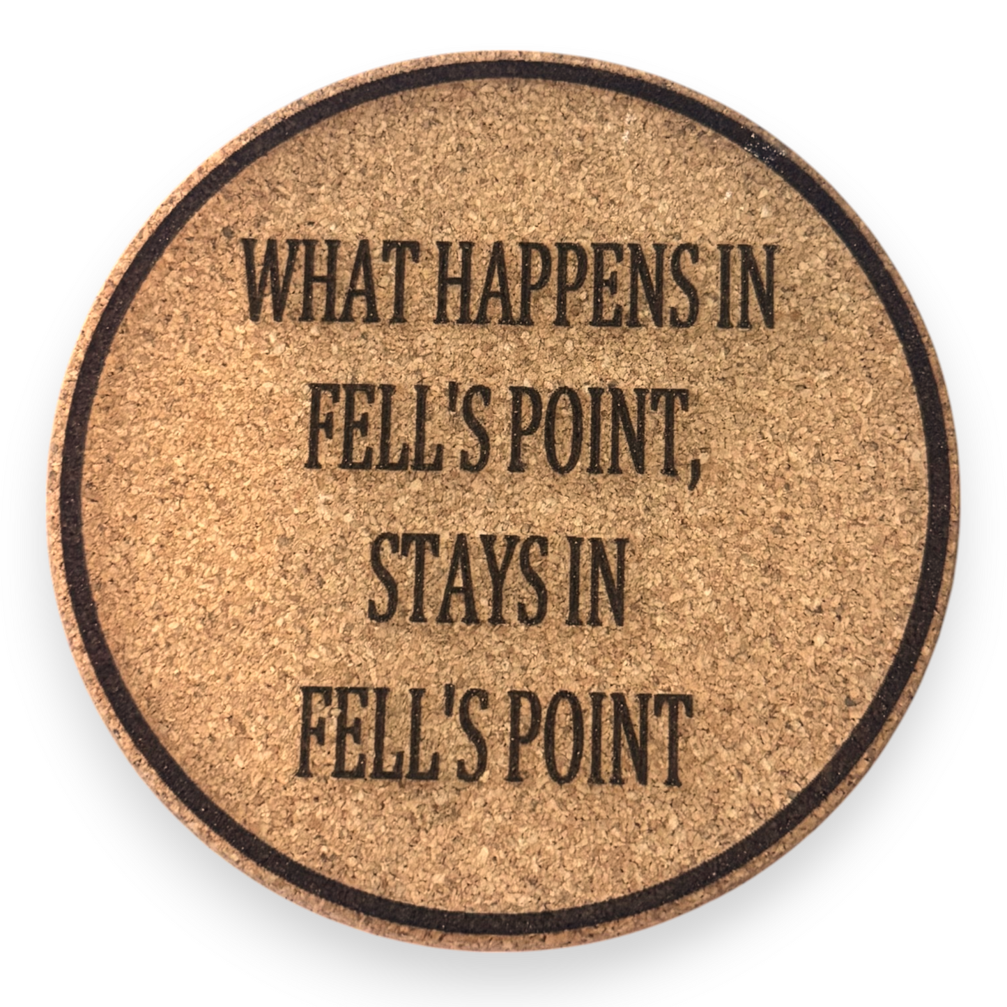 Leroy Cork Coasters What Happens in Fell's