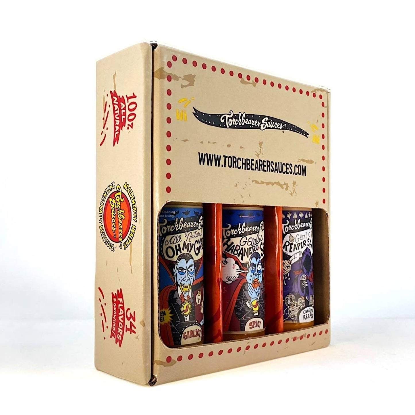 TorchBearer Sauces - Garlic 3 Pack - 3 5oz bottles + Box - case pk 5