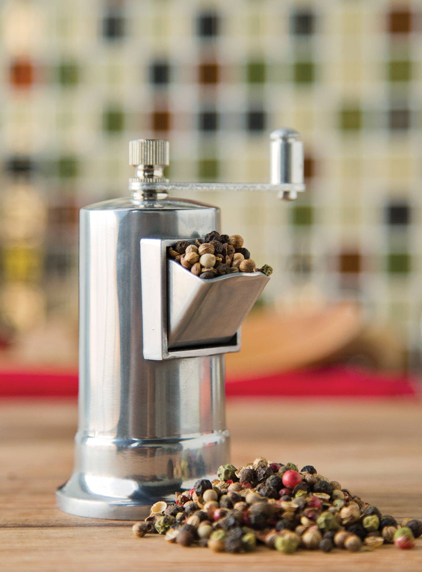 Fox Run Brands - Fox Run Pepper Mill Crank Grinder, Aluminum, 4"
