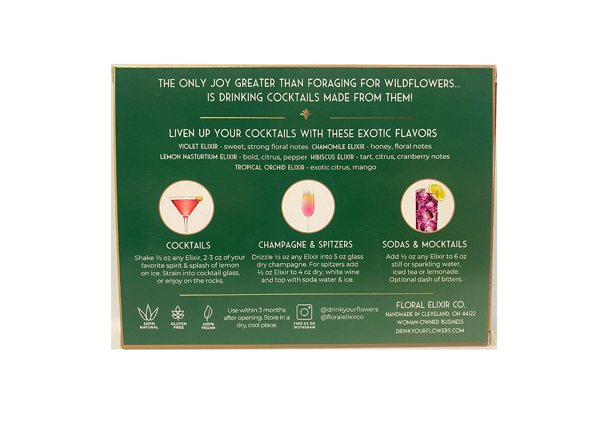 Floral Elixir Co. - The Forager Cocktail Kit. 5-Pack Flower Syrups.