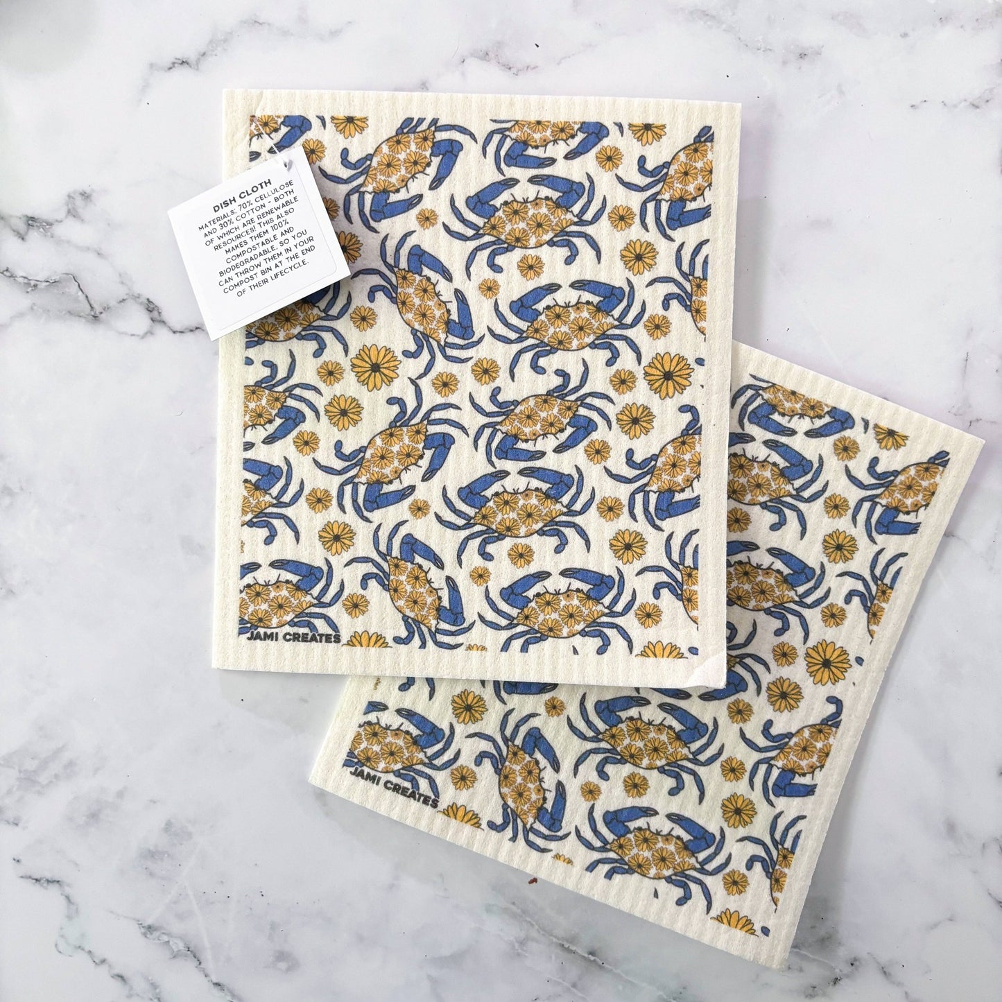 Jami Creates - Maryland Blue Crab Swedish Dish Cloth