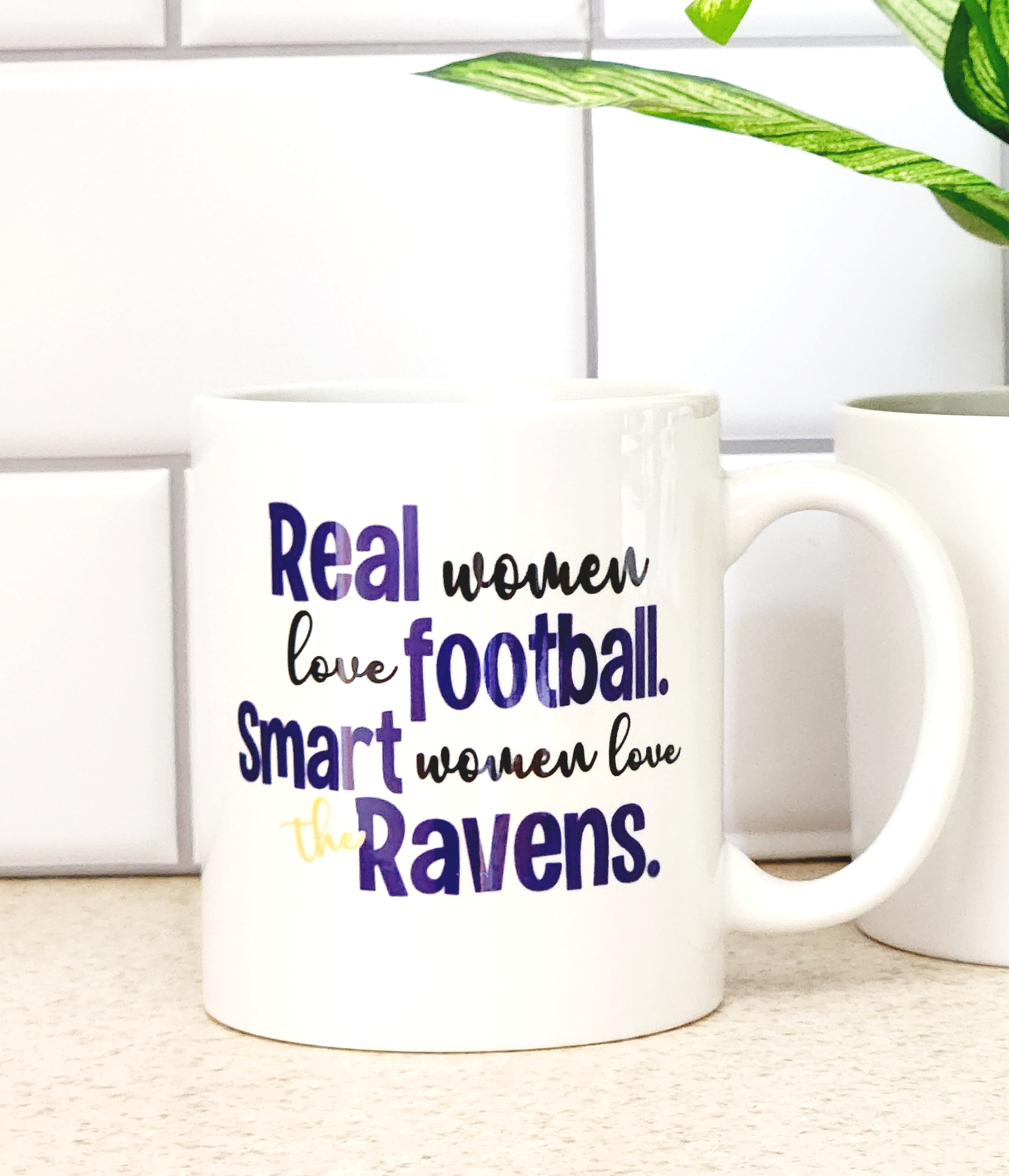Colorful Creek Studio - Baltimore Ravens sports mug, Real Smart Women Love Football