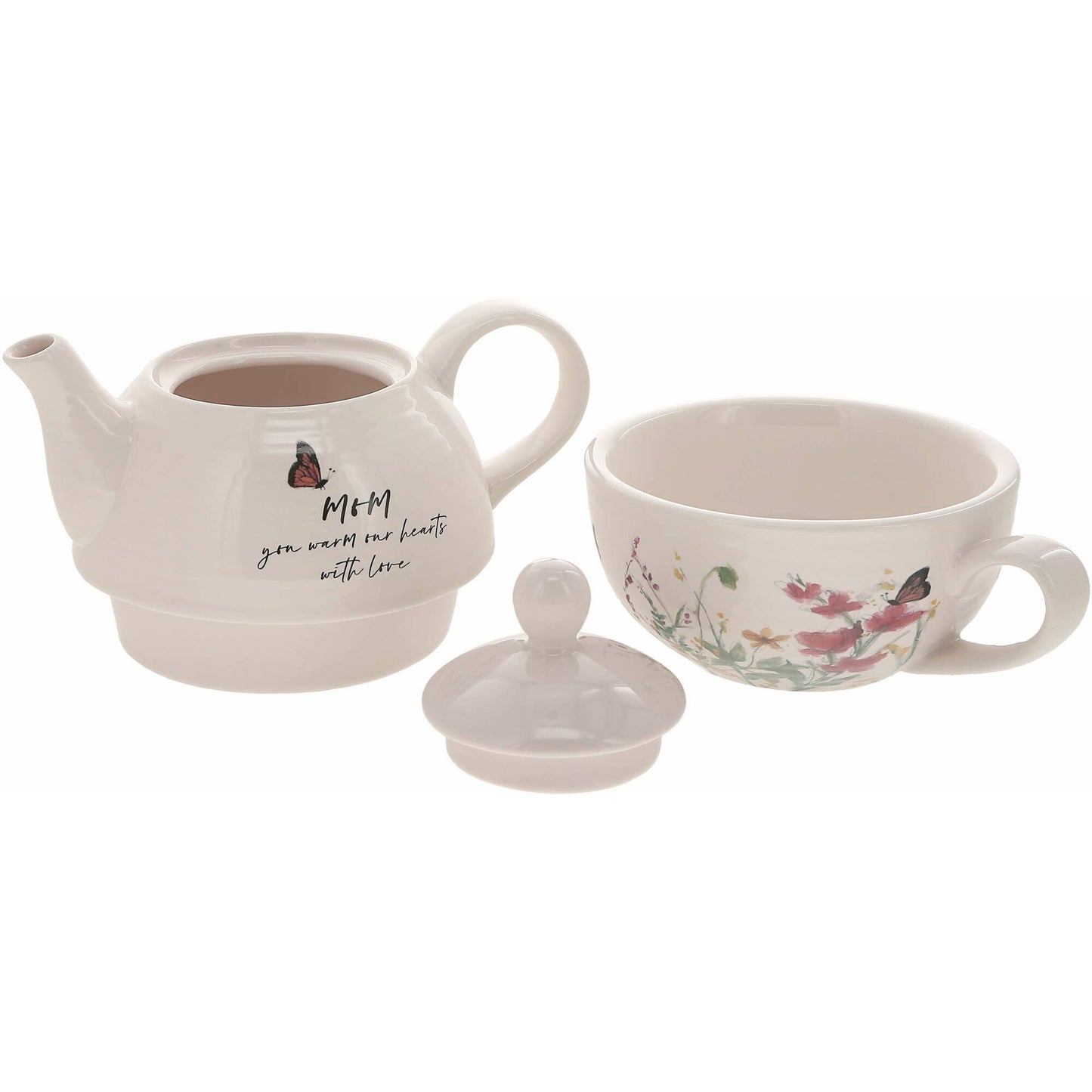 "Mom" Tea for One Set - 14.5 oz Teapot & 10 oz Cup