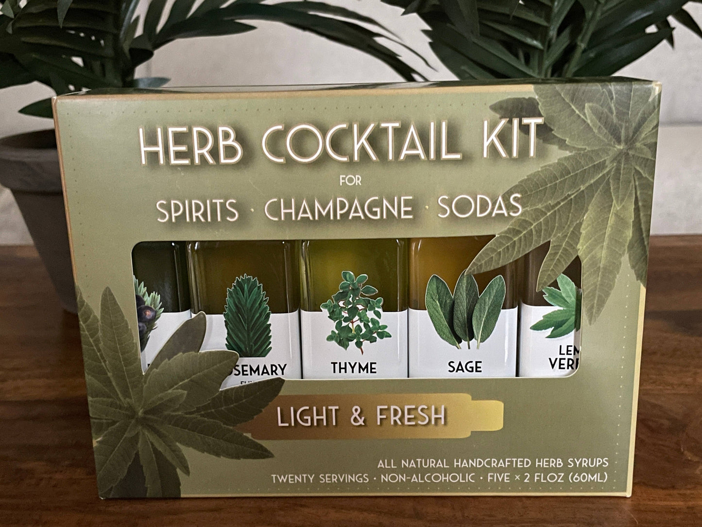 Floral Elixir Co. - Light & Fresh Herb Cocktail Kit. 5-Pack Herb Syrups.