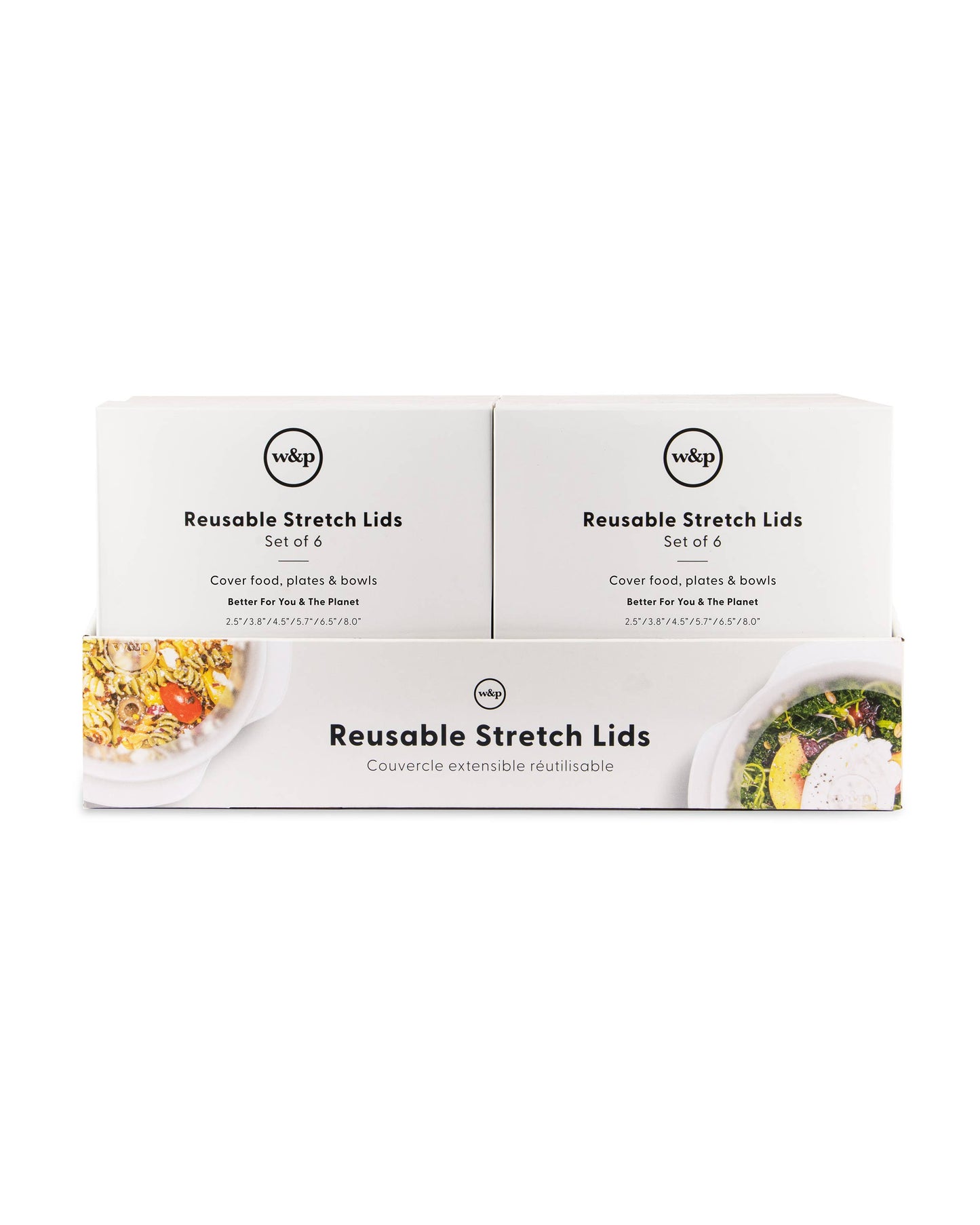 W&P - Reusable Silicone Stretch Lids - Set of 6